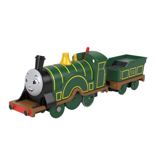 Thomas and Friends Emily engine on track for imaginative pretend play.