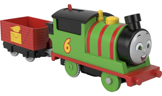 Thomas and Friends Percy battery-powered train engine ready for imaginative track adventures.