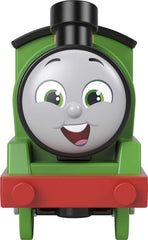Percy racing along track after flipping the switch for action-filled play.
