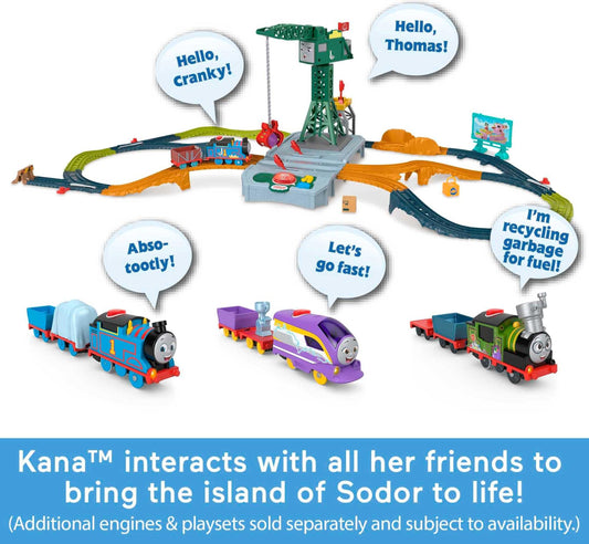 Kana engine side view showing motorized action and character phrases
