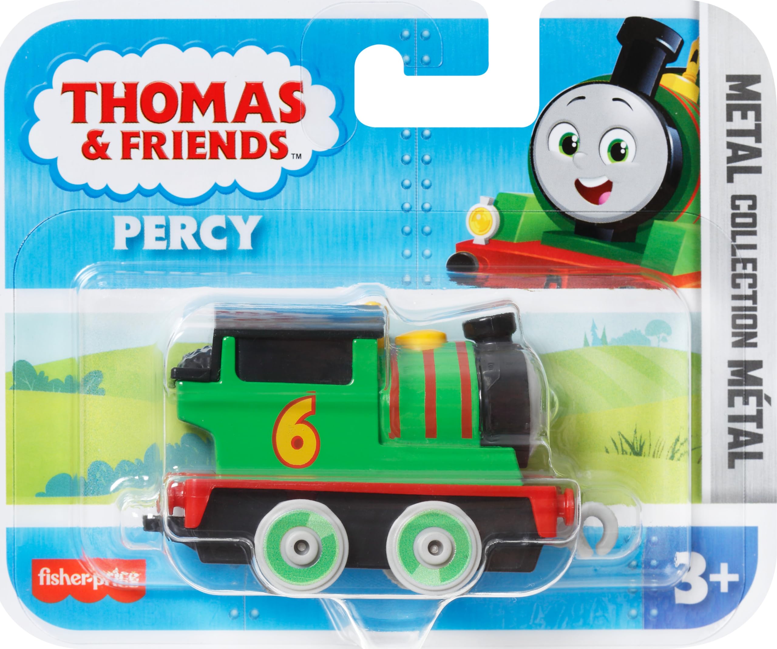 Thomas and Friends Percy toy in packaging, ready for gifting and imaginative play.