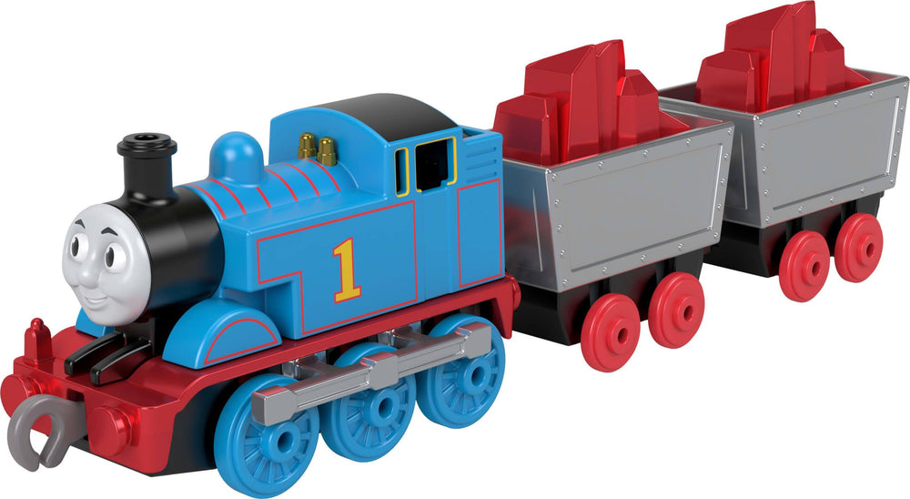Red crystal cargo carriage sparkles on the Thomas & Friends set for milestone celebration.