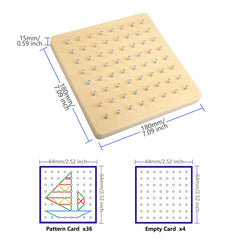 Thoth Montessori Geoboard durable wooden construction for long term use