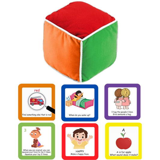 Thought-Spot Play and Learn Cube roll action for color and number exploration