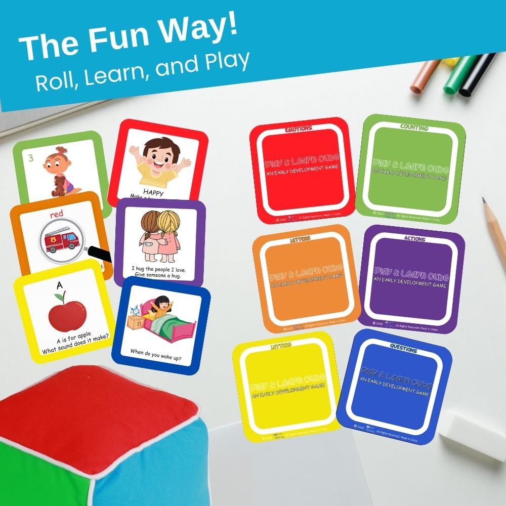 Thought-Spot Play and Learn Cube soft design for safe toddler handling