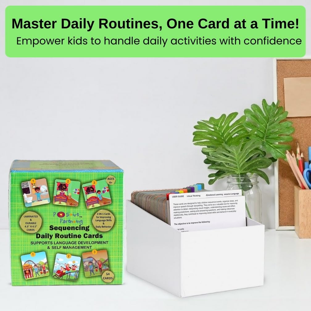 Thought-Spot sequencing cards with stand-up dividers for easy classroom or therapy access