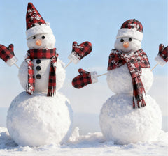 Threan outdoor snowman setup kit ideal for family-friendly winter activity.