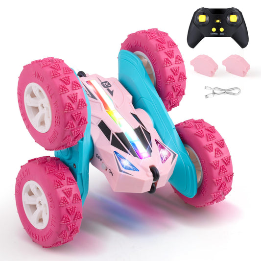 Threeking RC car front view with breathing lights for vibrant indoor play