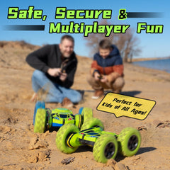 Threeking remote control car green breathing lights enhance nighttime fun