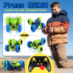 Threeking RC stunt car double-sided driving for obstacle conquering