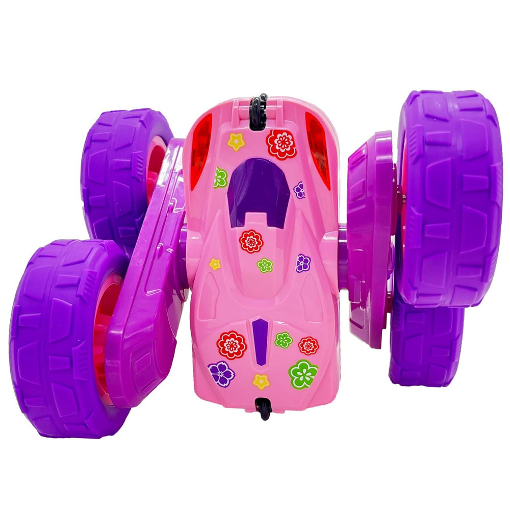 Threeking RC Stunt Car powerful motors and grip; confident acceleration indoors or outdoors.