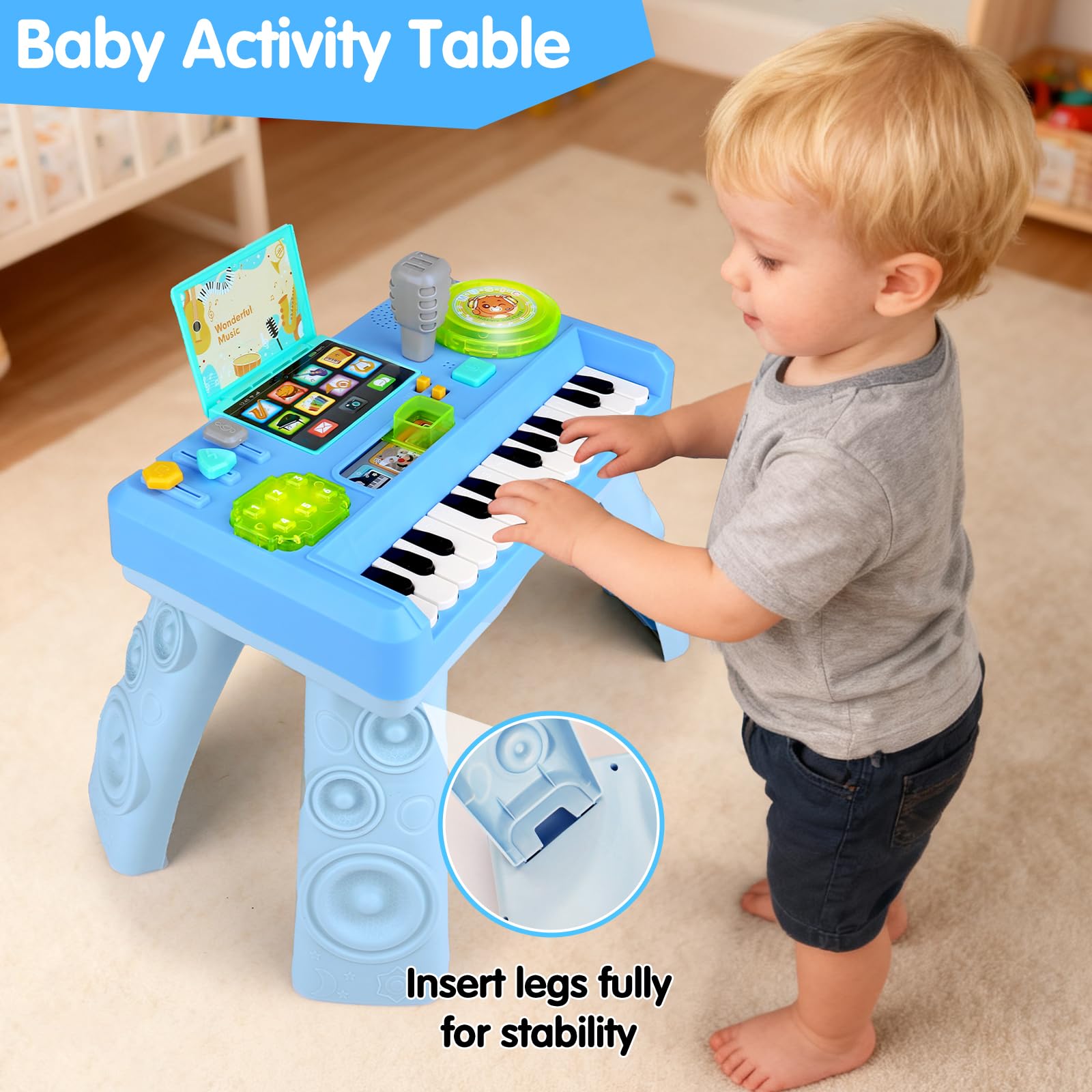 Thremhoo Baby DJ Table recording feature lets little performers capture sounds and remix.