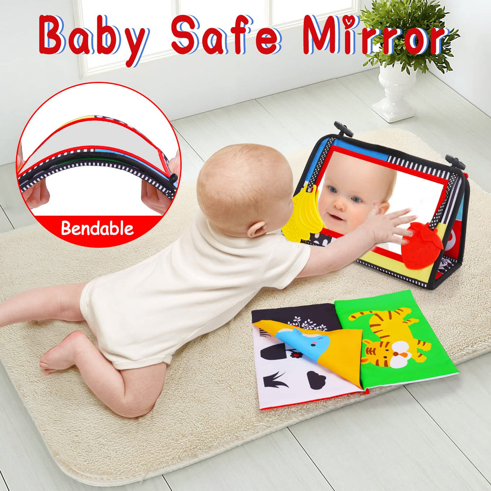 Thremhoo baby sensory mirror-book supports hand-eye coordination through exploration.