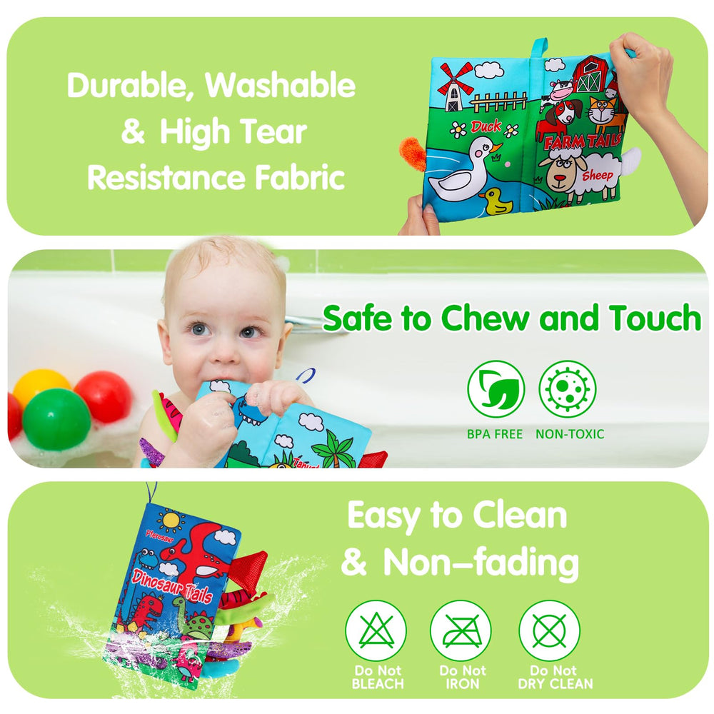 Thremhoo crinkle sound page provides auditory stimulation during quiet tummy time.