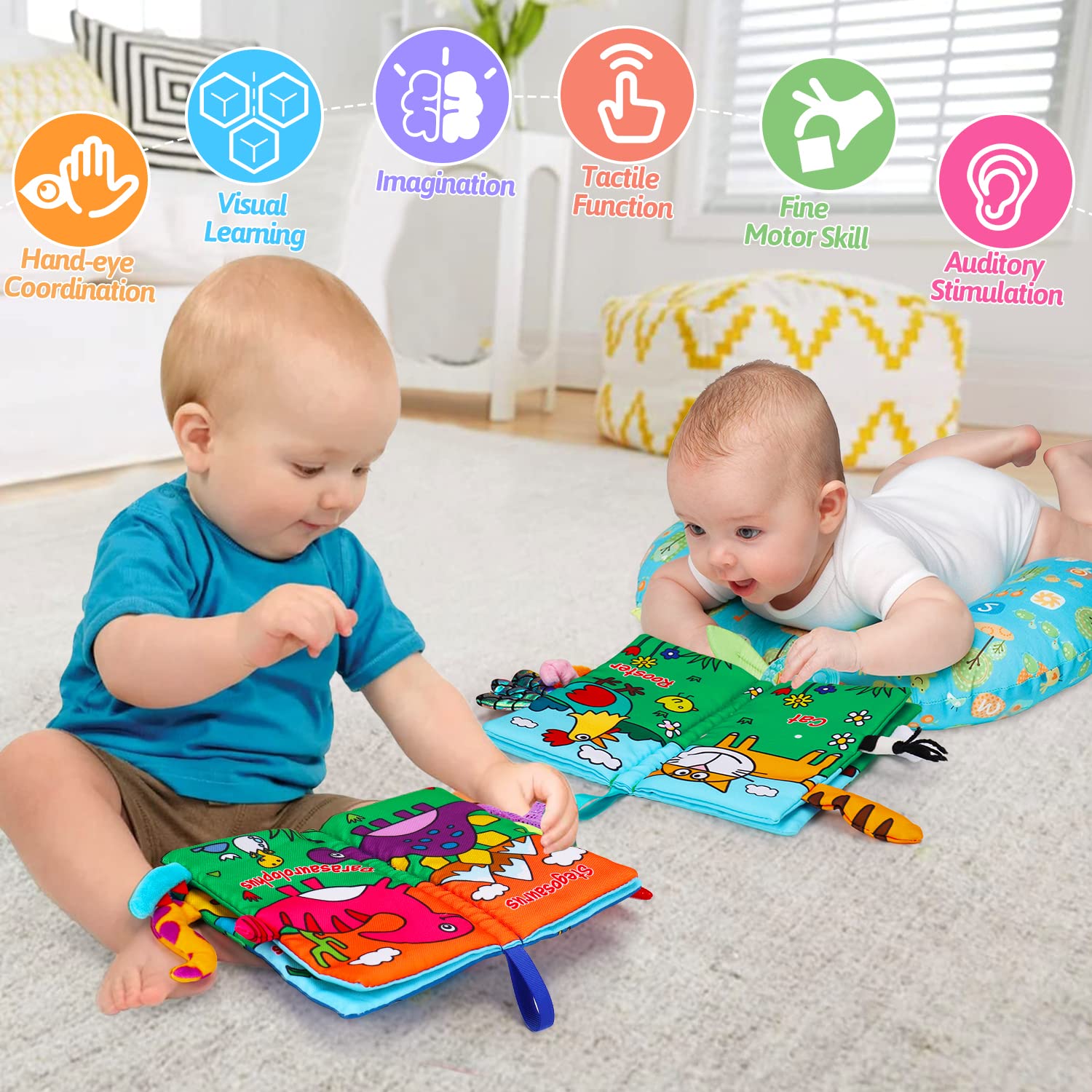 Thremhoo travel-friendly book set fits car seats and carriers.