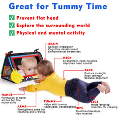 Thremhoo crinkle cloth book teether adds textures for cognitive engagement.