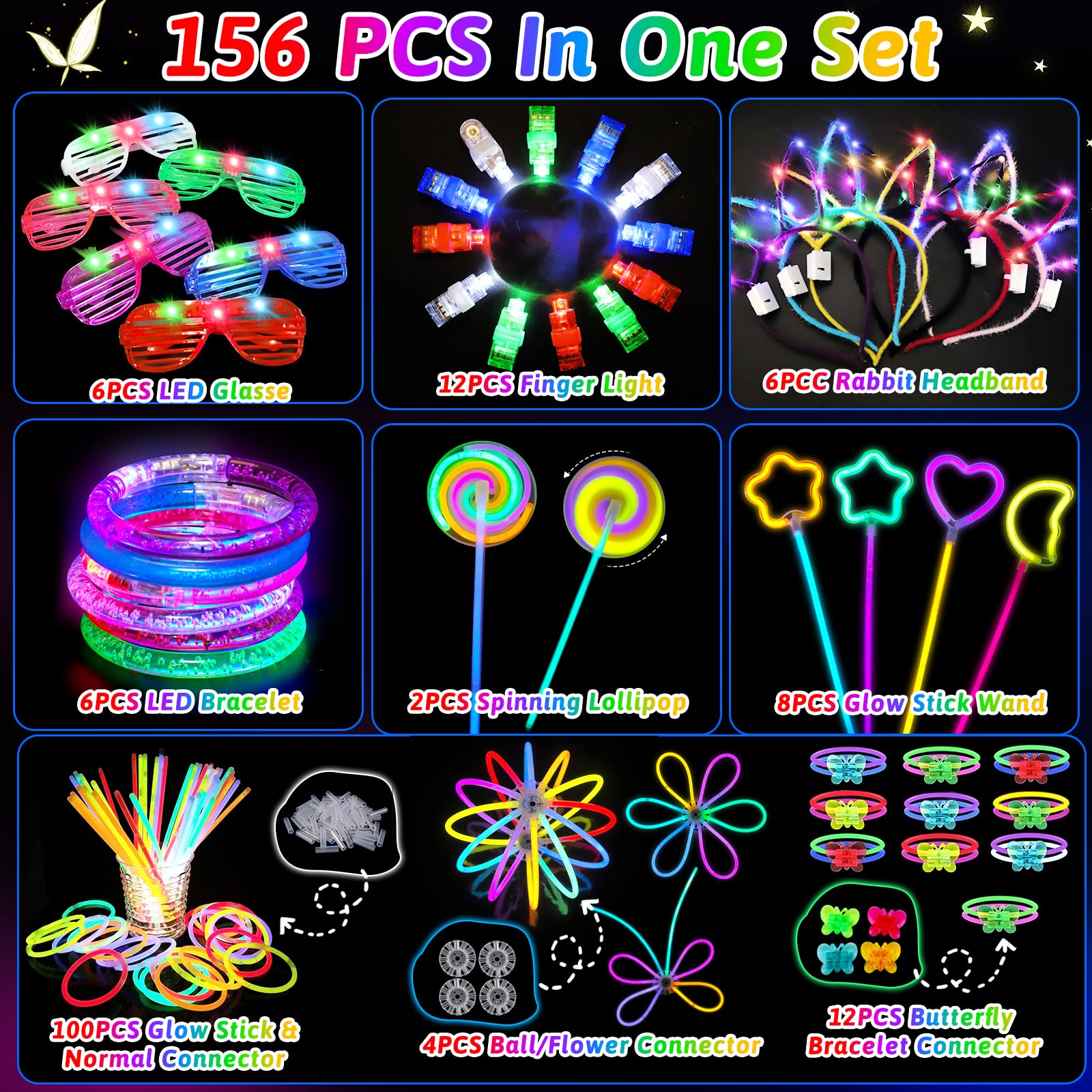 Thremhoo finger lights compact glow for quick moments