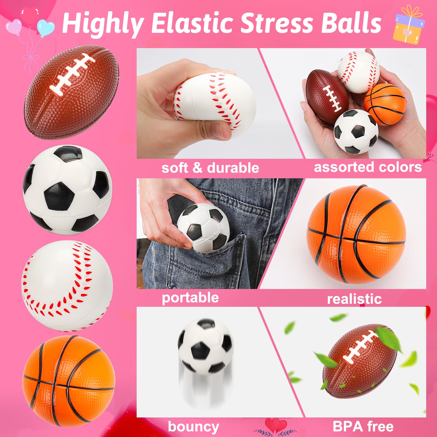 Thremhoo football-stress-ball in bright colors for active play.