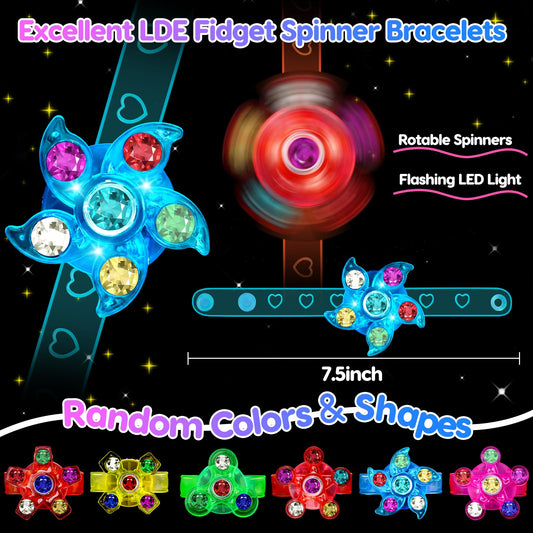Thremhoo LED bracelet spinner varied shapes boosts playful moments for kids.