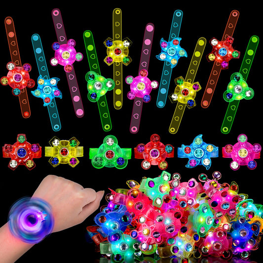 Thremhoo LED fidget bracelet on wrist glow enhances party atmosphere.