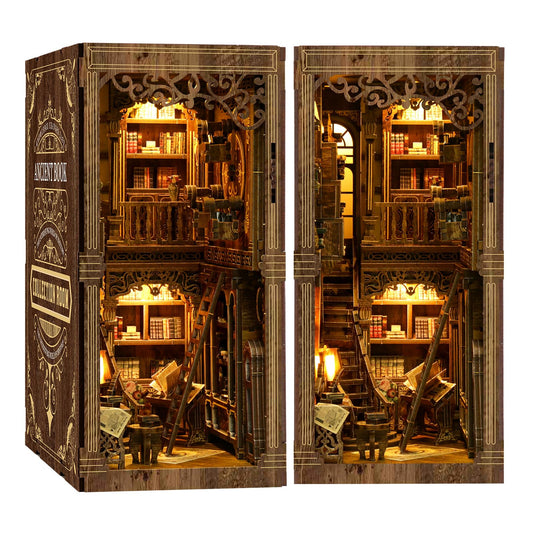 THRIVINGIVAN book-nook-kit-assembly: create a charming miniature bookshelf scene.