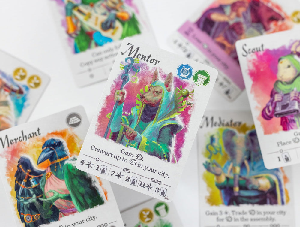 Mix and match citizen decks for endless replayability and fresh strategy.