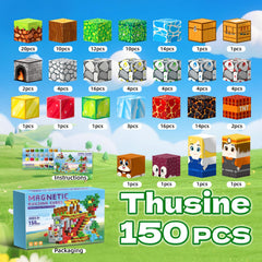 Thusine magnetic blocks close-up highlight durable ABS pieces for safe play