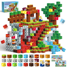 Thusine 150PCS magnetic blocks hero image showing vibrant shapes for creative building