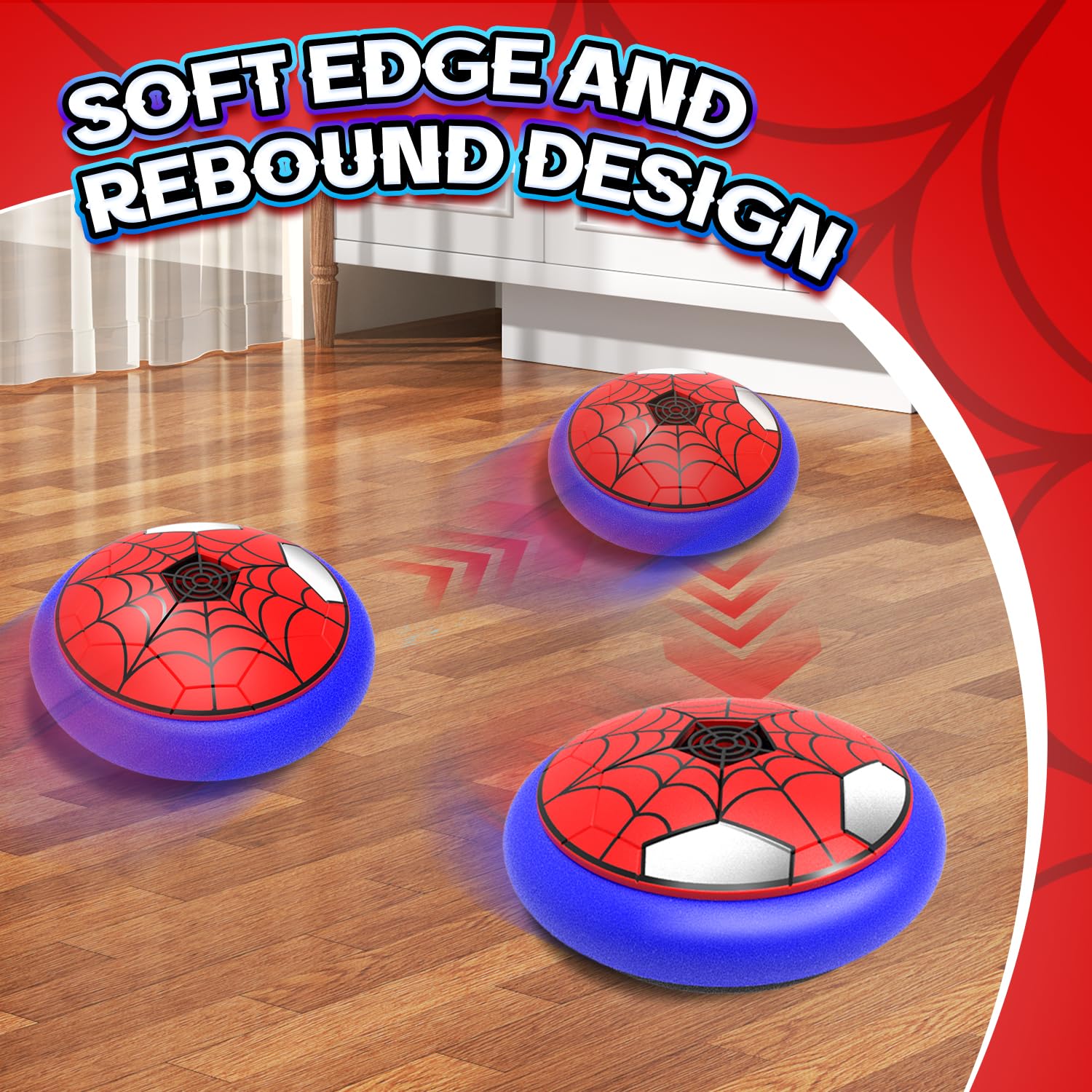 Thusine ball runs on 3 AA batteries for longer sessions.