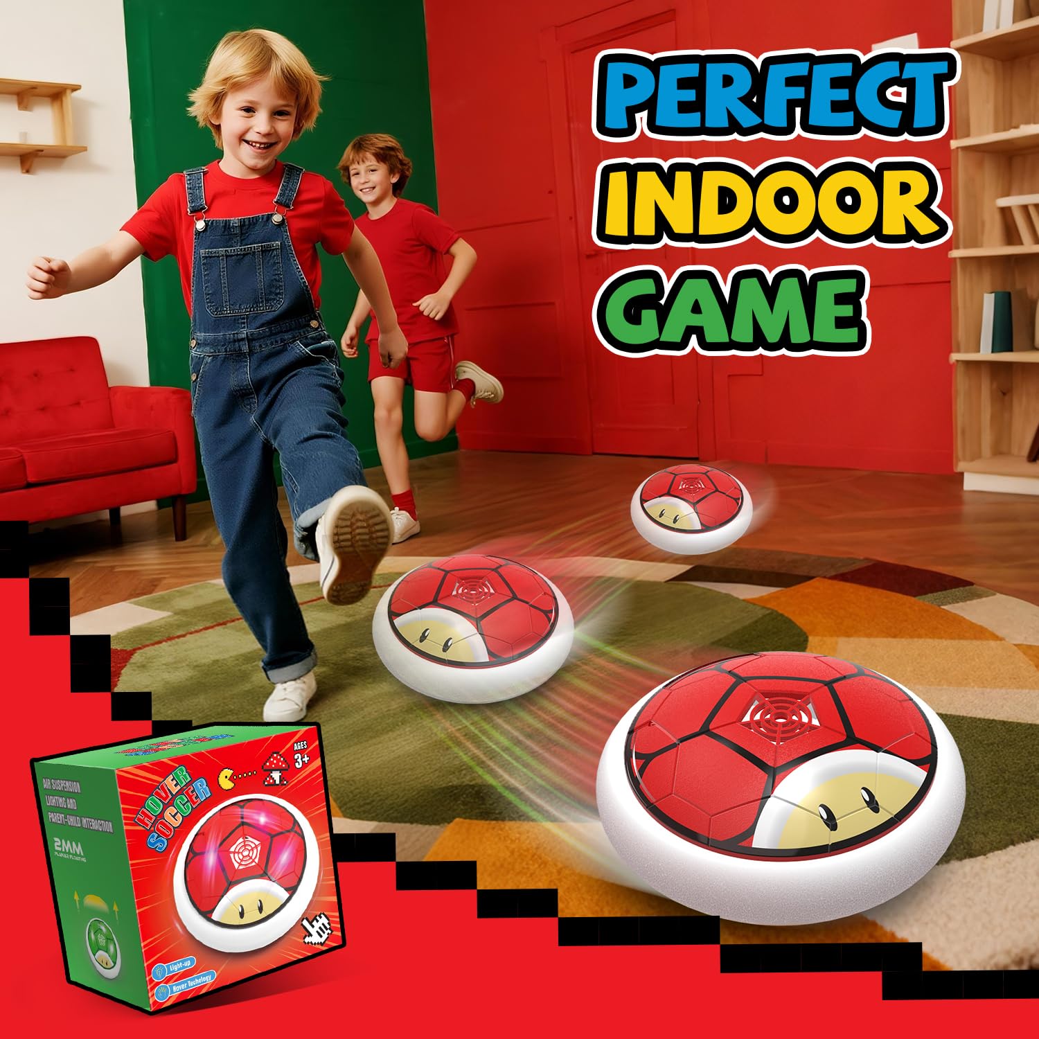 Thusine hover soccer ball 2-pack makes a great birthday or holiday gift for kids.