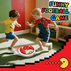 Thusine hover soccer ball with soft foam bumpers protecting furniture during play.