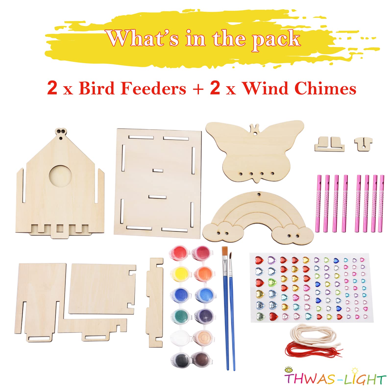 THWAS-LIGHT paints and diamond stickers help decorate while building fine motor skills.