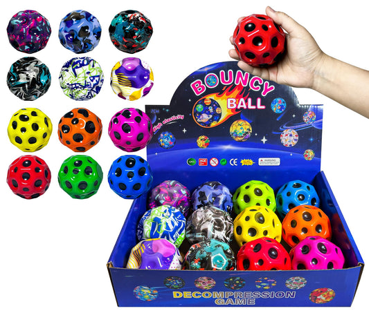 THWJLKK Moon Bouncy Ball astral colors for bright outdoor play and tracking
