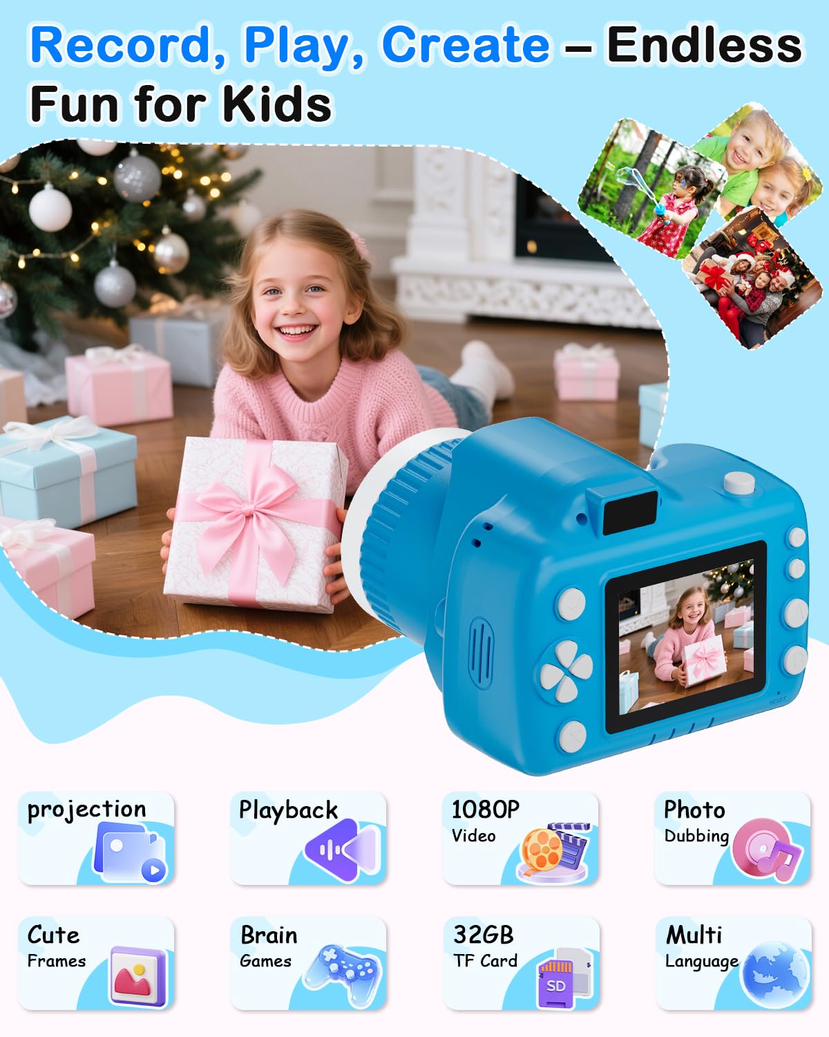 Thybro camera back view highlights its durable shell for play.