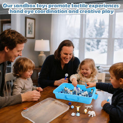Thyle Winter Polar Sensory Bin fake ice cubes add realistic icy texture for sensory discovery.