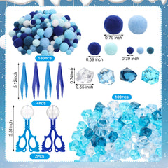 Thyle Winter Polar Sensory Bin blue storage box keeps components organized after play.