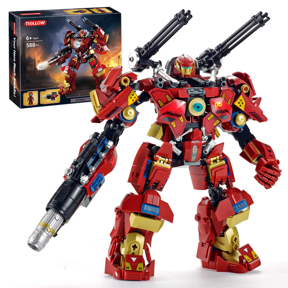 TIALLOW City Iron Warrior mecha assembly for imaginative construction play