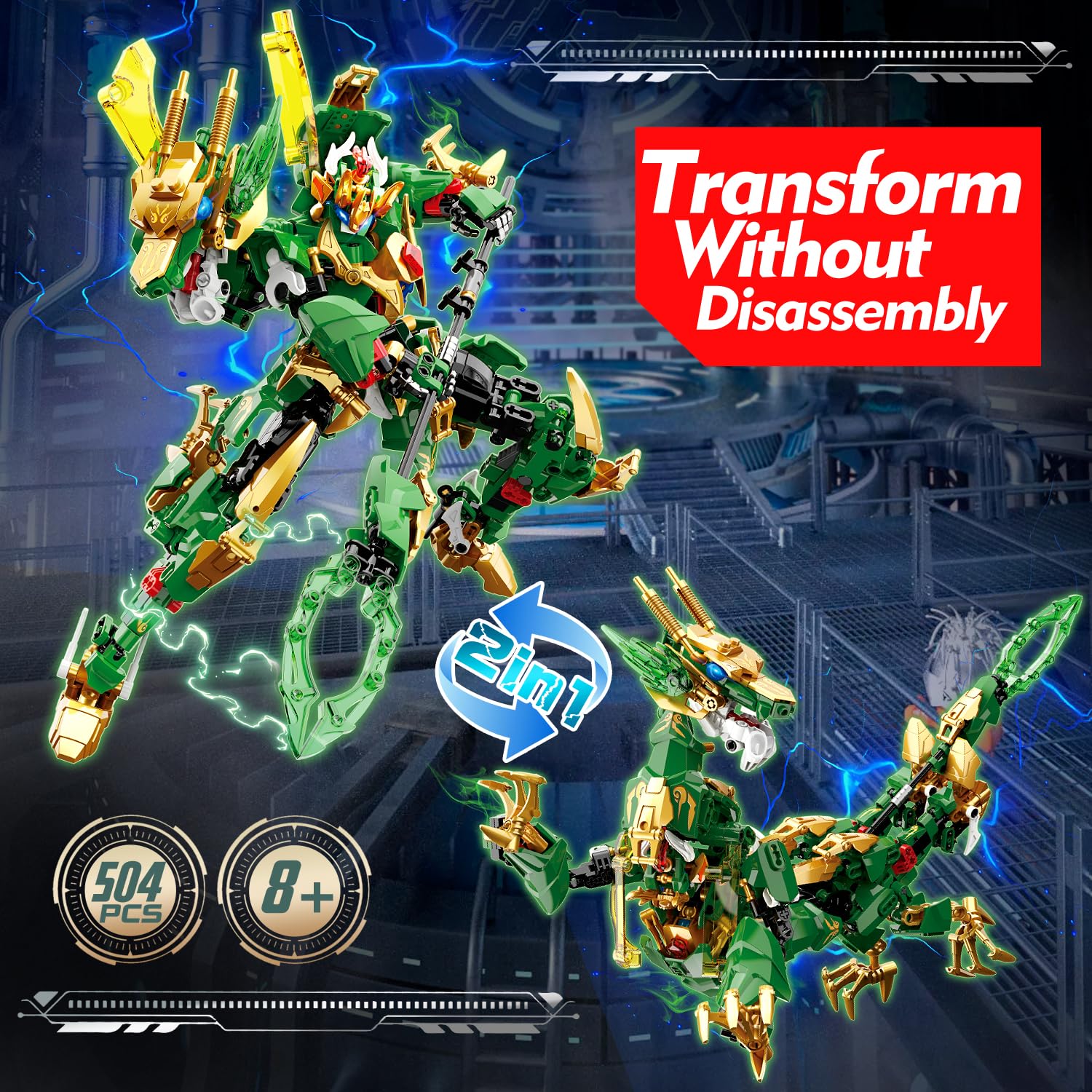 TIALLOW Dragon Rising dragon transformation, smooth 2-in-1 change without disassembly.