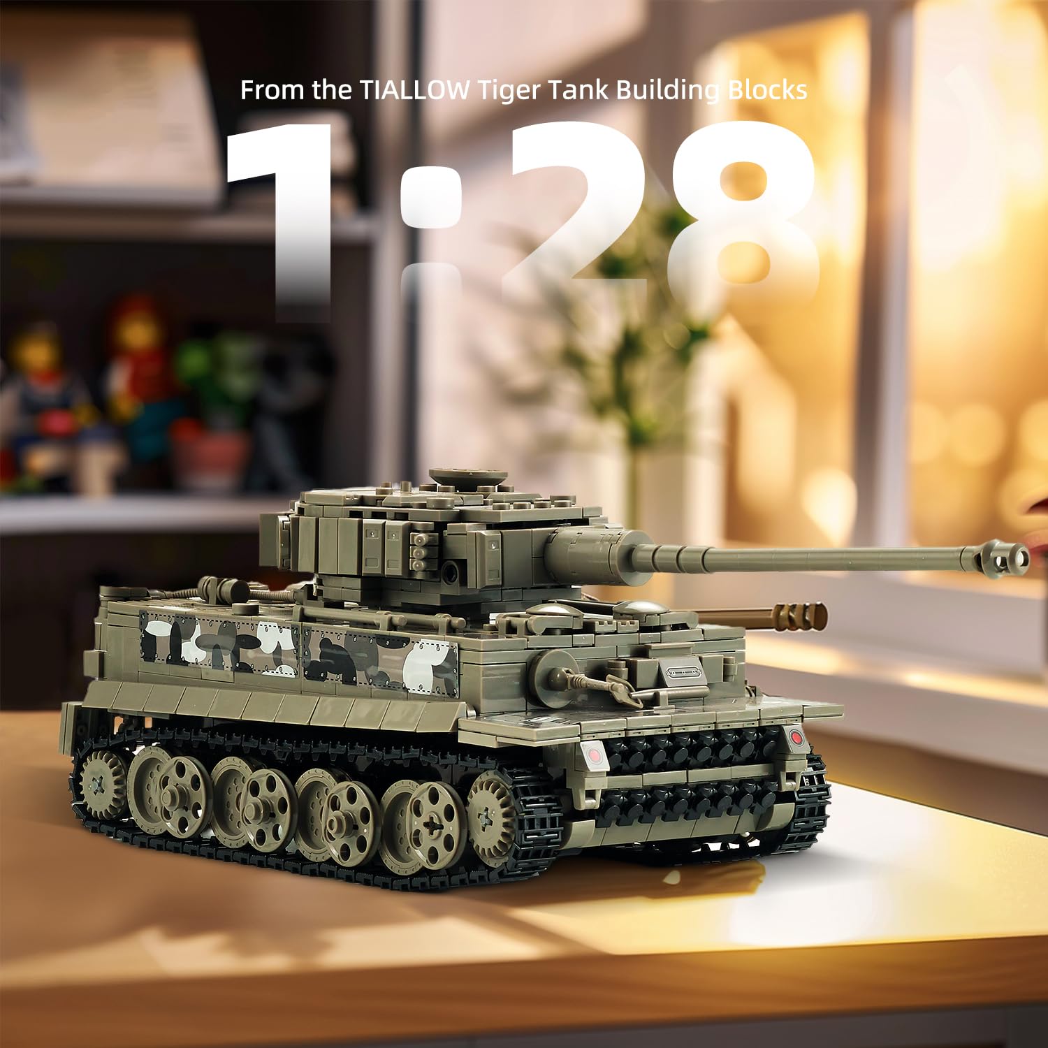 TIALLOW Tiger Tank 1:28 model, a display-ready piece for gifting