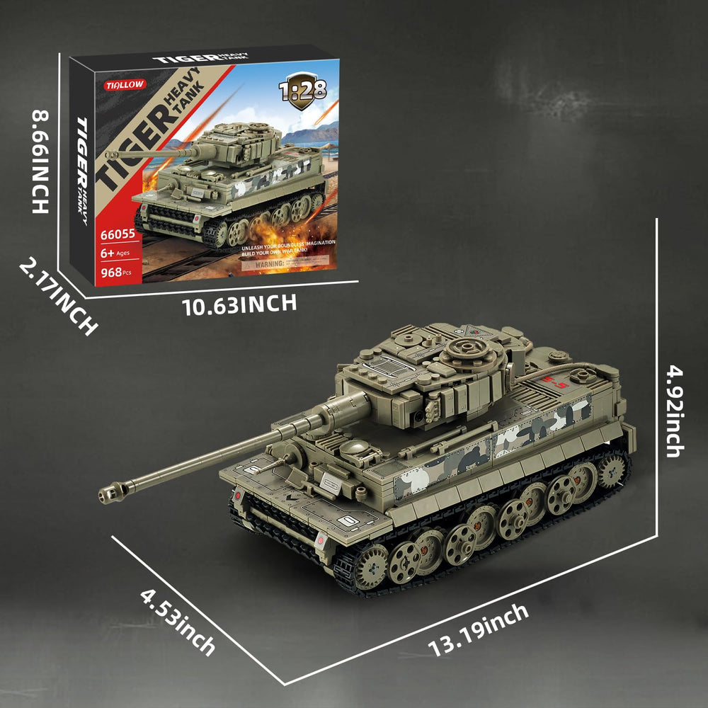 TIALLOW Tiger Tank close-up exterior details for collectors and display