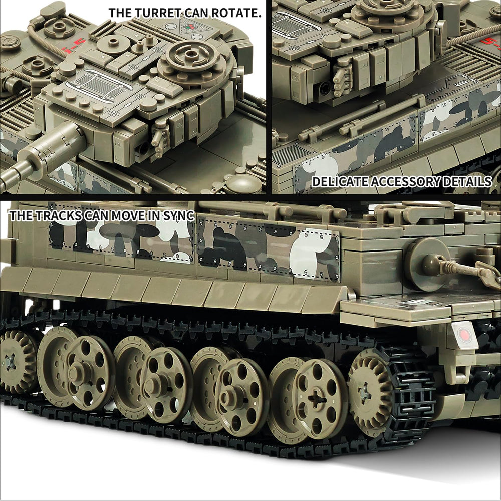 TIALLOW Tiger Tank tracks in motion for realistic assembly experience