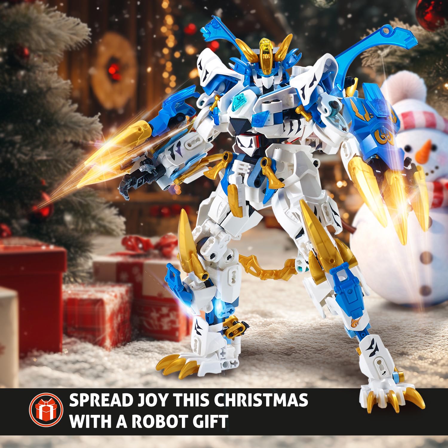 TIALLOW White Tiger mech form pose shows durable joints and stability.
