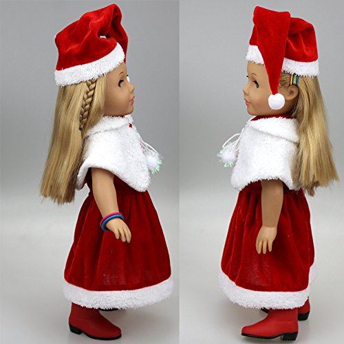 TianBo red coat for 18-inch dolls adds warmth and charm.