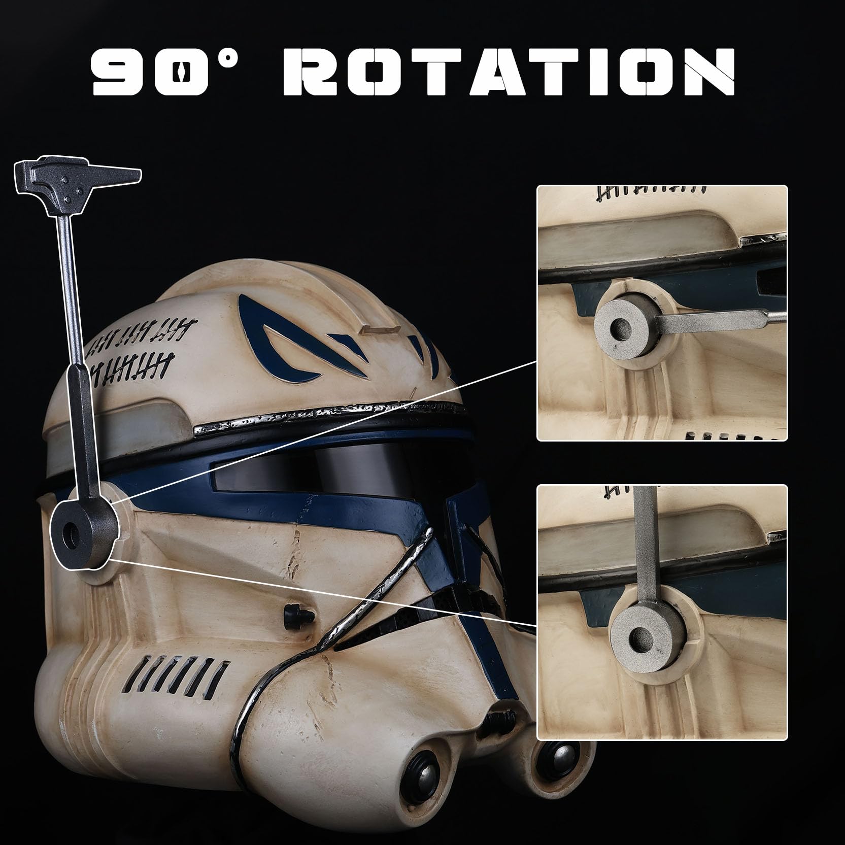 Tiangong Clone Trooper helmet side view for a striking display.