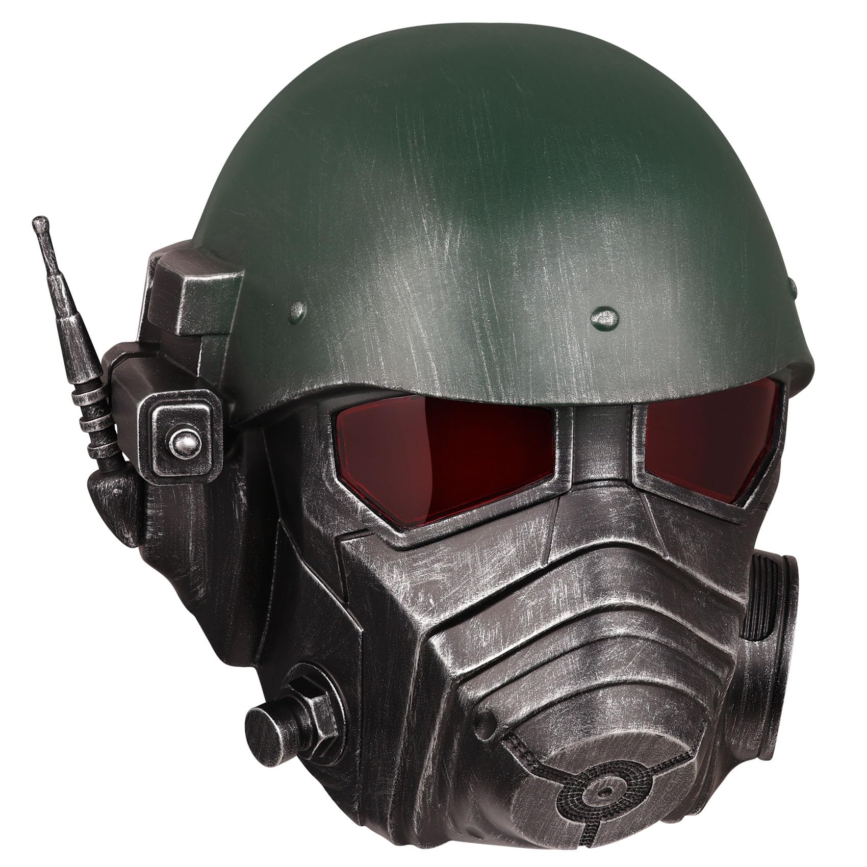Tiangong Ranger helmet side view highlights red PVC lenses for dramatic look.
