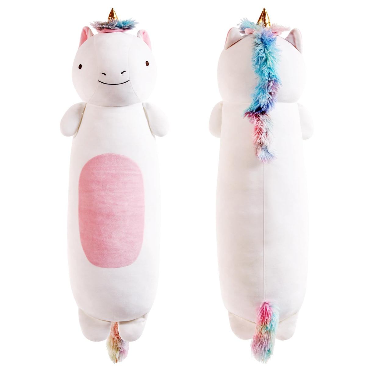 Tianmihou 36-inch unicorn plush body pillow for cozy bedtime comfort.
