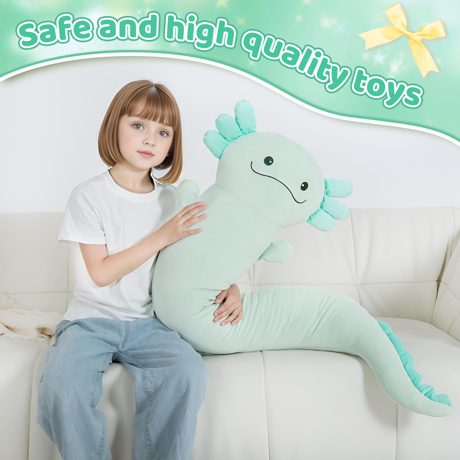 Tianmihou axolotl bedtime snuggle companion for kids.