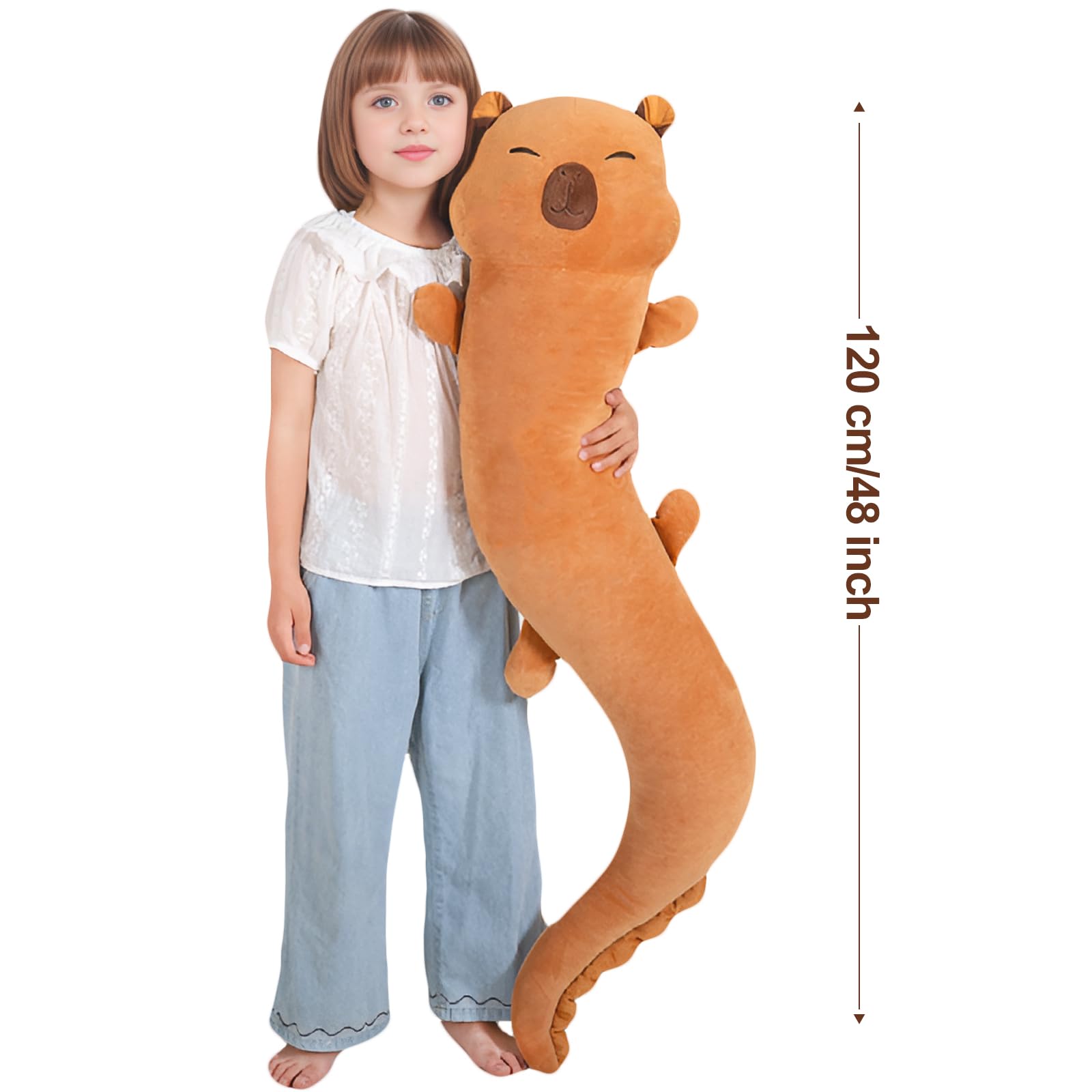 Tianmihou capybara plush with soft exterior and plush interior for cuddly hugs.