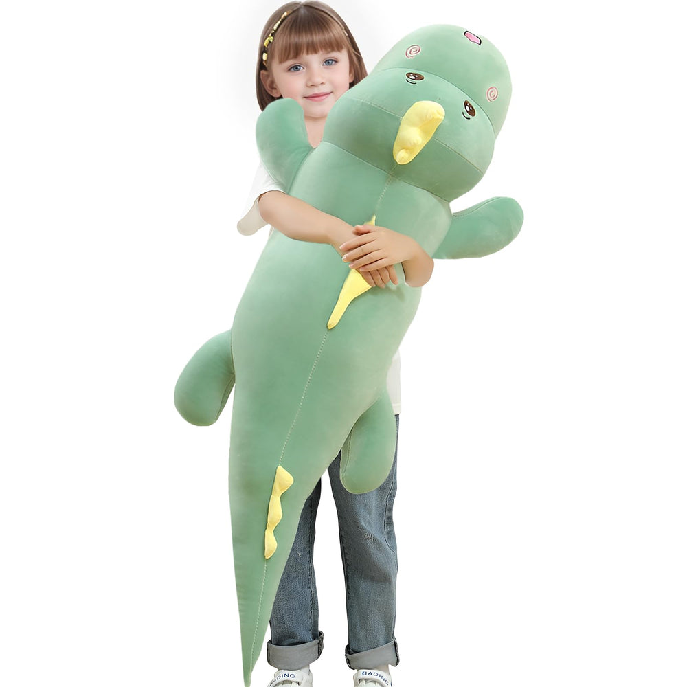 Tianmihou giant dinosaur plush toy with cuddly texture for bedtime hugs.