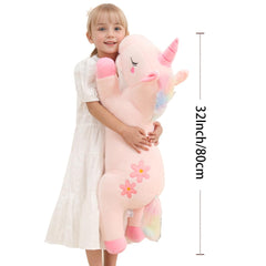 Tianmihou giant soft body pillow unicorn offering cosy support during naps.